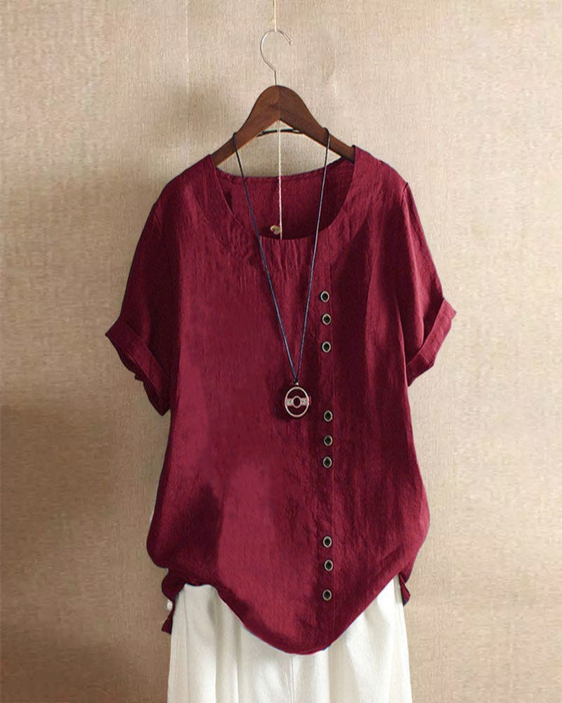 Effortless Blouse for Women with Asymmetrical