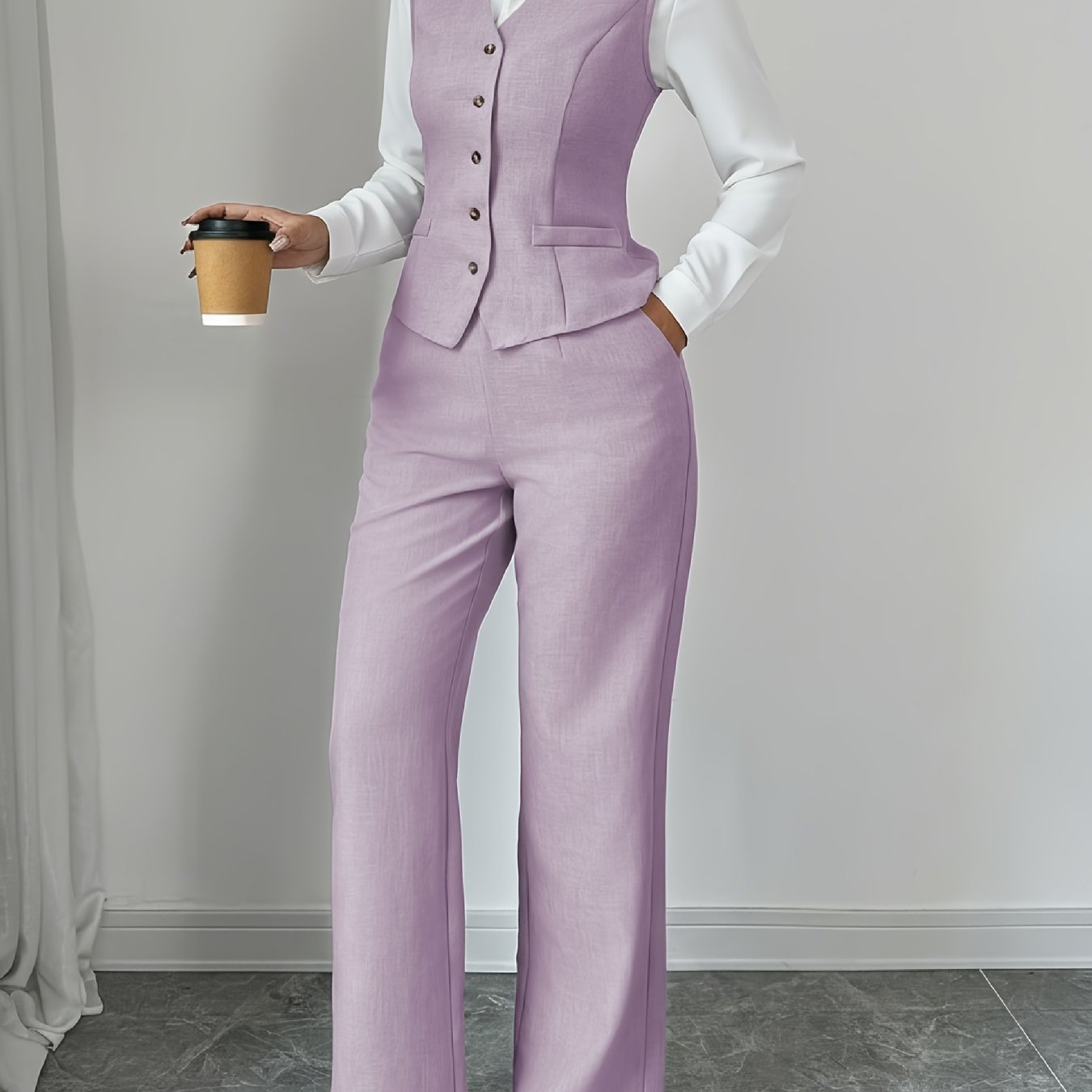 Comfortable Two Piece Set for Women with Wide Leg