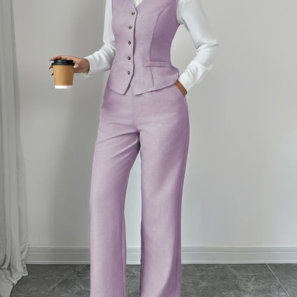 Comfortable Two Piece Set for Women with Wide Leg
