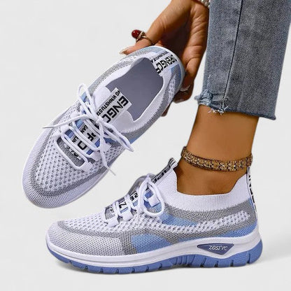 Comfortable Orthopedic Sneakers for Women with Mesh Upper Lace Up Platform Sole Walking Casual Style