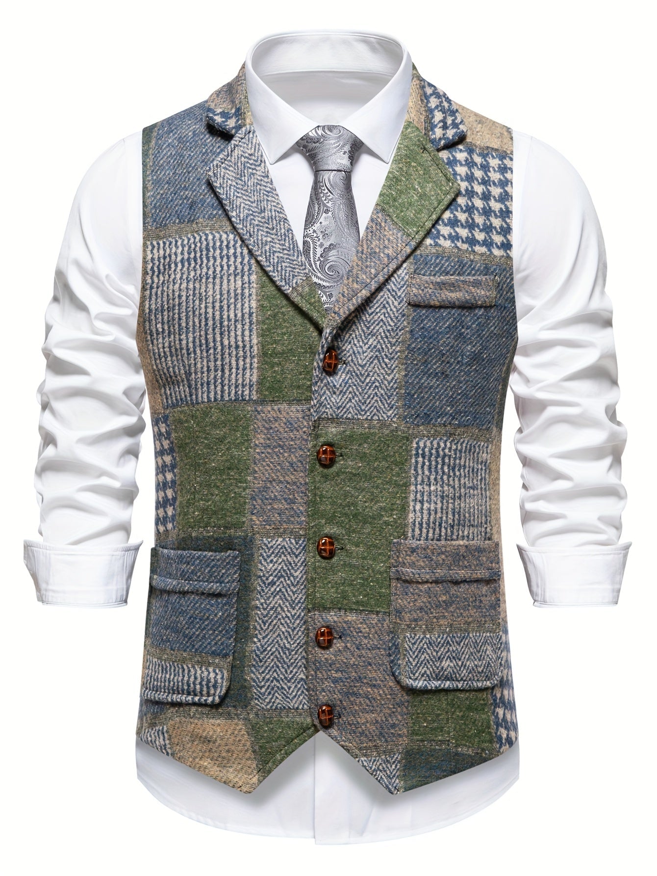 Classic Patchwork Vest for Men