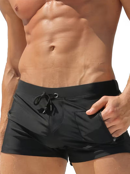 Classic Shorts for Men with Zipper Casual Style