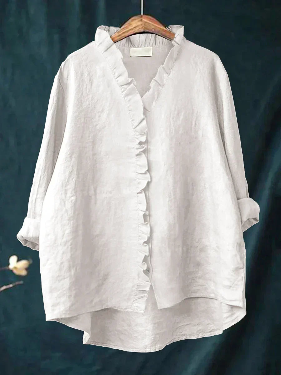 Elegant Blouse for Women with V Neck
