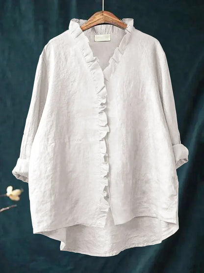 Elegant Blouse for Women with V Neck