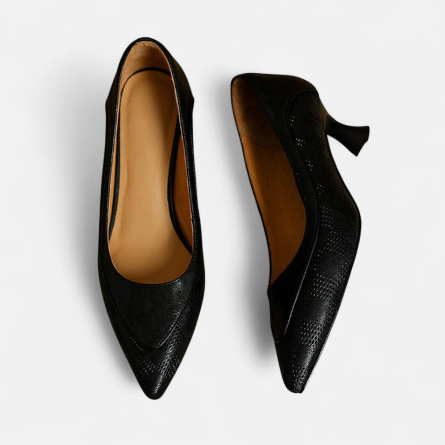 Comfortable Heels for Women with Kitten Heel Cushioned Breathable Style
