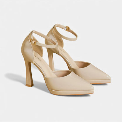 Comfortable Heels for Women with Ankle Strap Block Heel Style