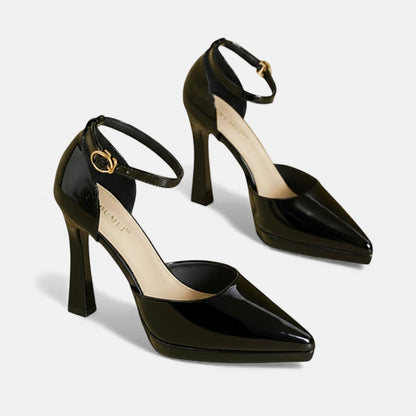Comfortable Heels for Women with Ankle Strap Block Heel Style