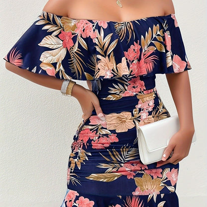 Elegant Mini Dress for Women with Off Shoulder