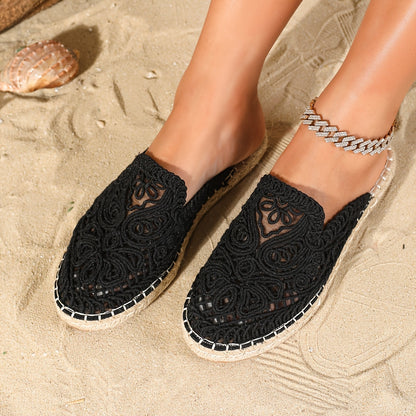 Comfortable Mules for Women with Slip On Woven Cushioned Style
