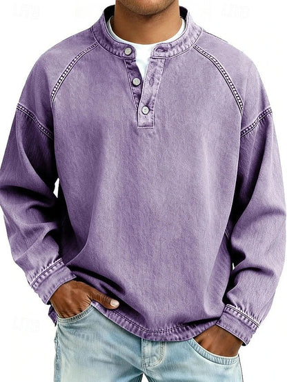 Stylish Shirt for Men with Long Sleeve Vintage