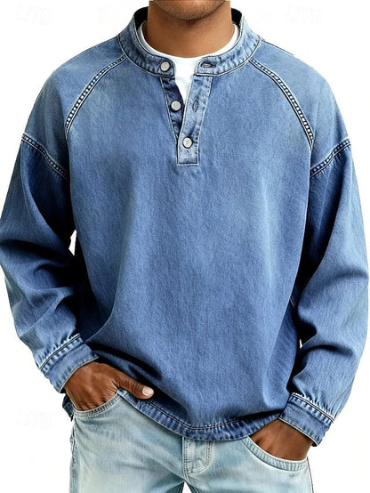 Stylish Shirt for Men with Long Sleeve Vintage