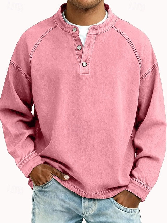 Stylish Shirt for Men with Long Sleeve Vintage