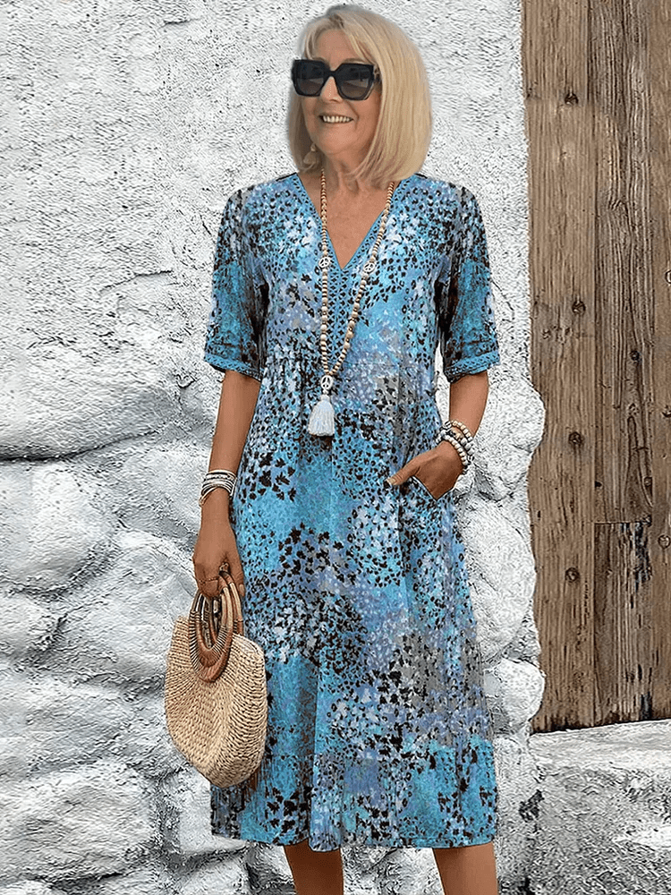 Stylish Maxi Dress for Women with Short Sleeve