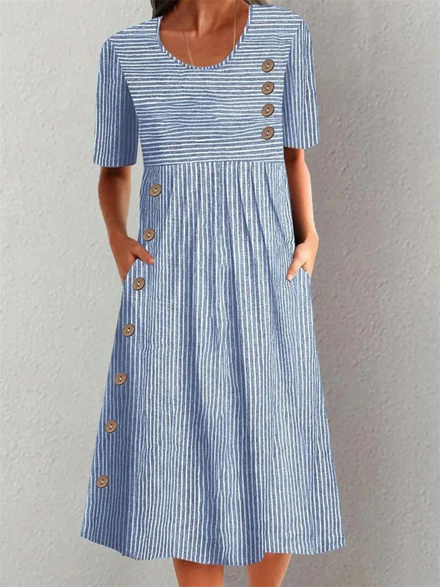 Elegant Striped Dress for Women