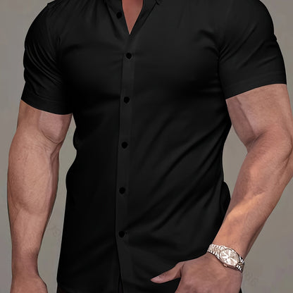 Comfortable Button Down Shirt for Men with Short Sleeve