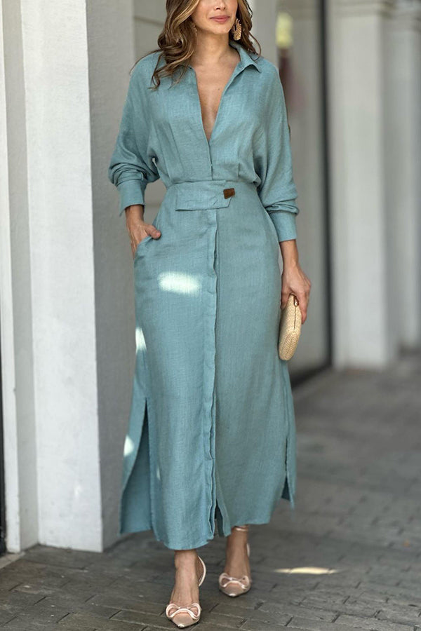 Effortless Shirt Dress for Women with Long Sleeve