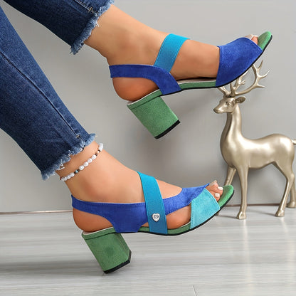Comfortable Heels for Women with Cross Strap Block Heel Style