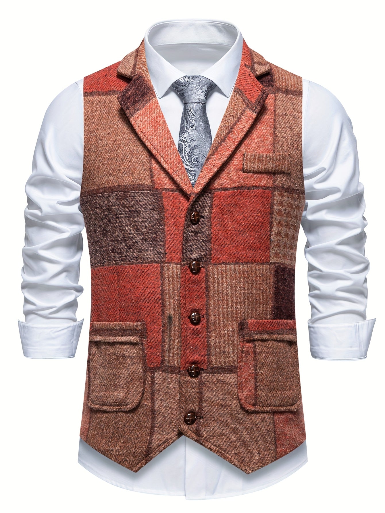 Classic Patchwork Vest for Men