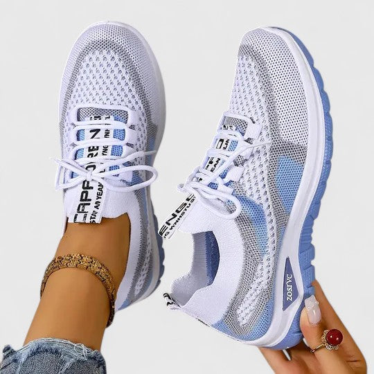 Comfortable Orthopedic Sneakers for Women with Mesh Upper Lace Up Platform Sole Walking Casual Style