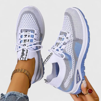 Comfortable Orthopedic Sneakers for Women with Mesh Upper Lace Up Platform Sole Walking Casual Style