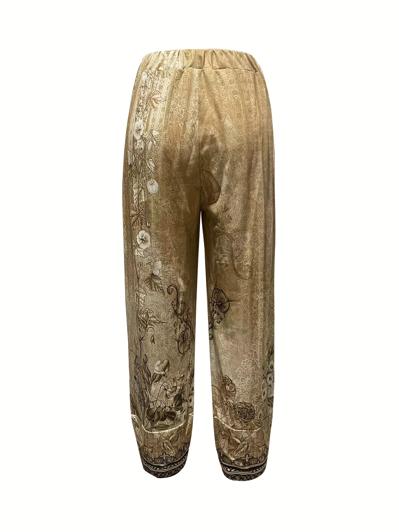 Comfortable Pants for Women with Cropped Elastic Waist