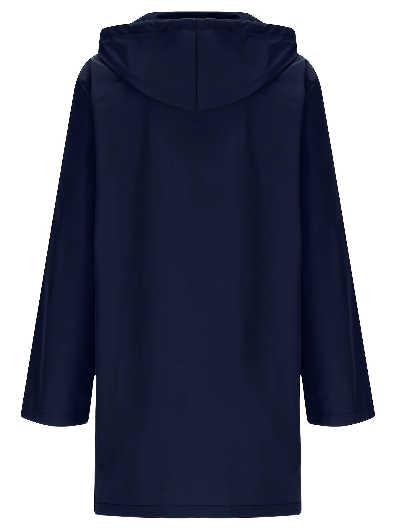 Effortless Hooded Jacket for Women with Button Front Longline Patch Pocket Style