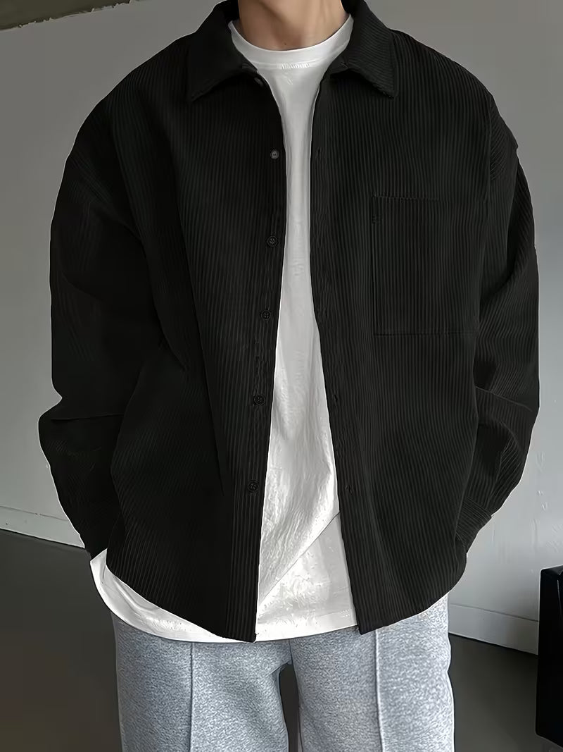 Effortless Corduroy Jacket for Men with Long Sleeve