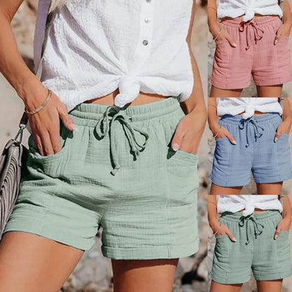 Stylish Lace Shorts for Women with Drawstring Casual Style
