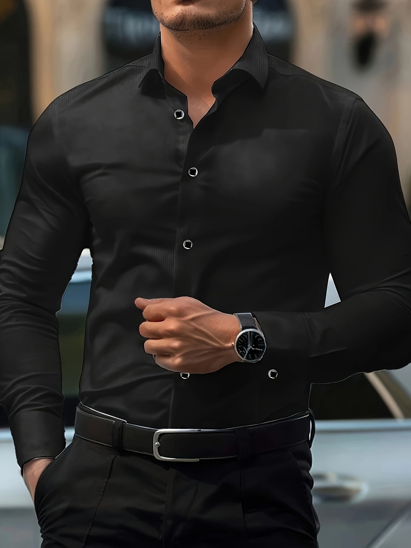 Effortless Light Grey Shirt for Men