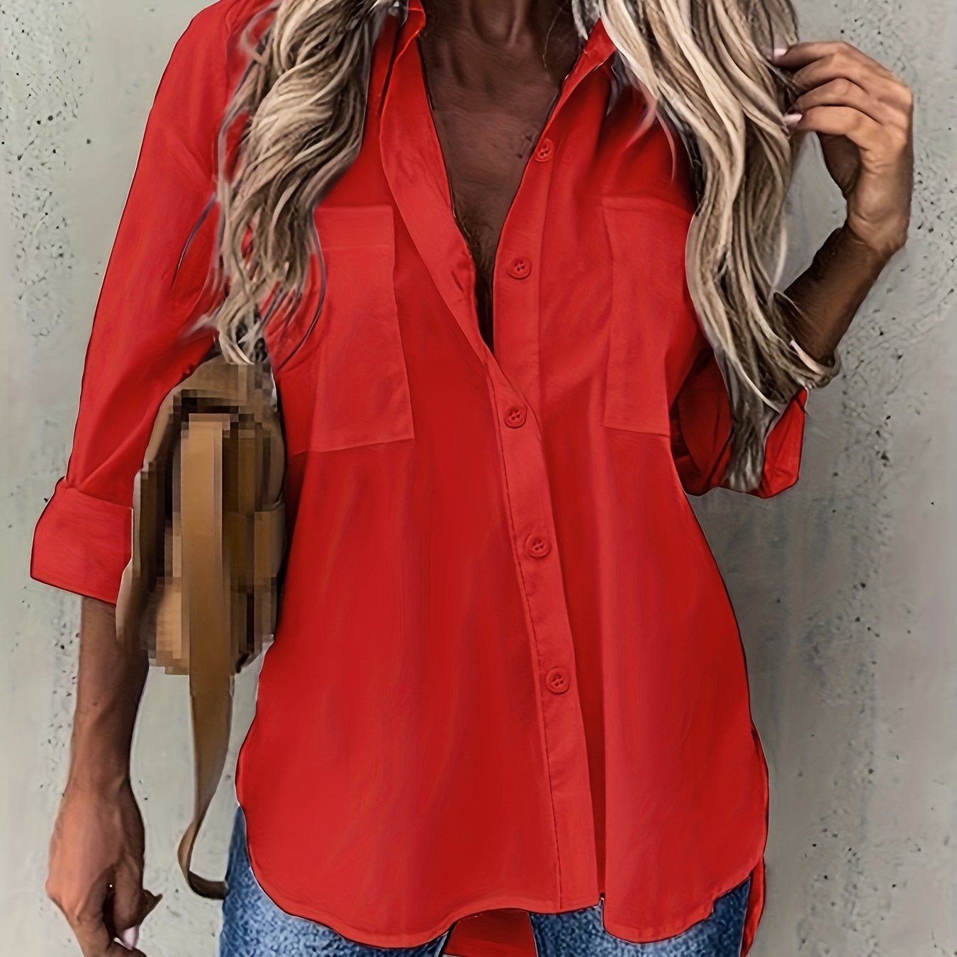 Effortless Blouse for Women with Button Up