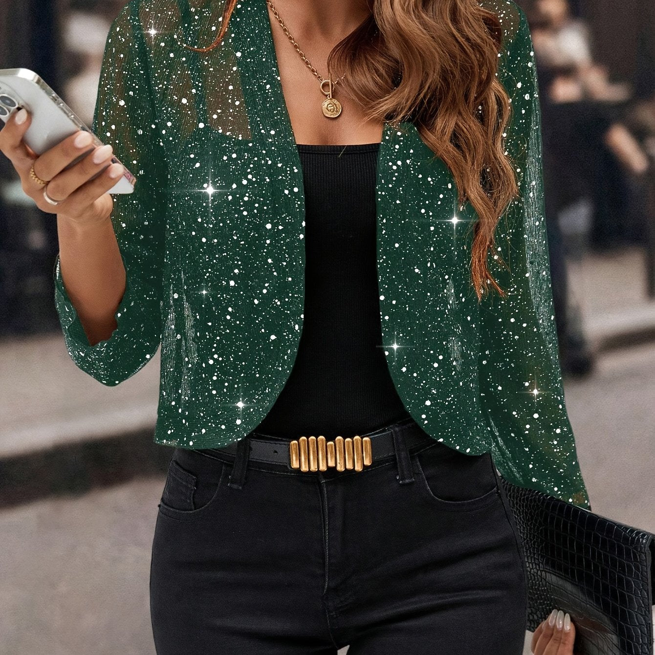 Stylish Jacket for Women with Elbow Sleeve Cropped