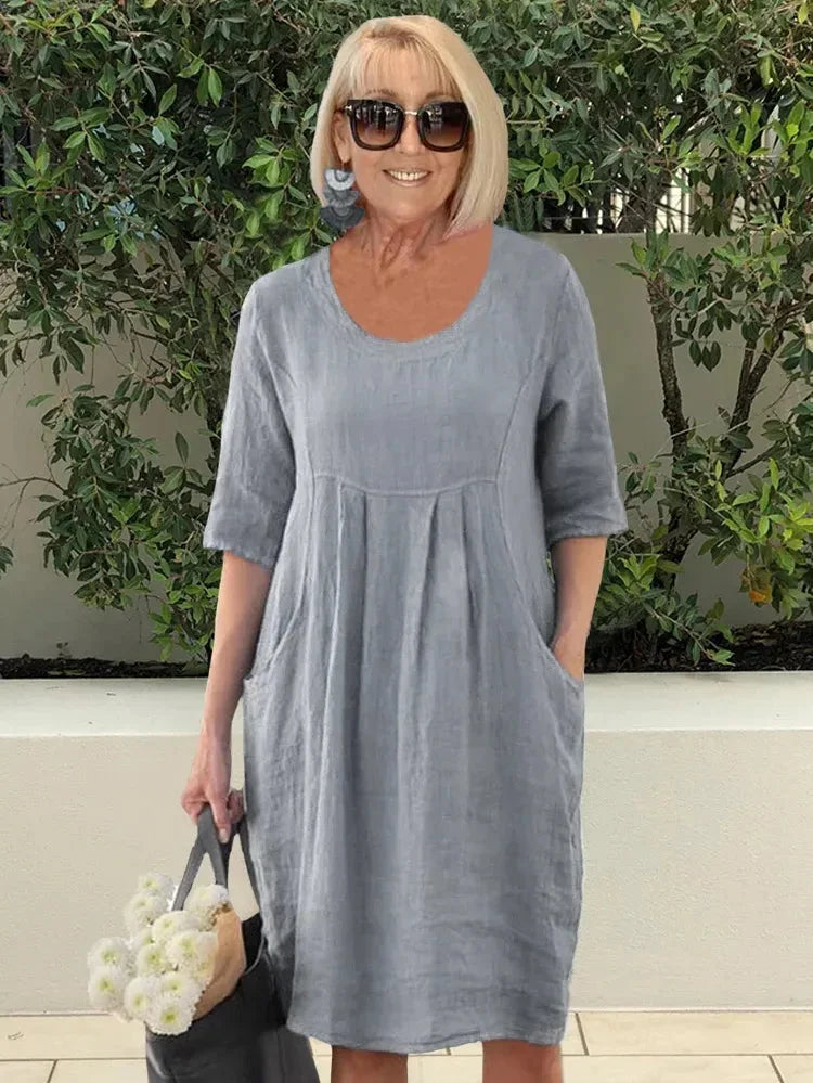 Effortless Mini Dress for Women with Pockets