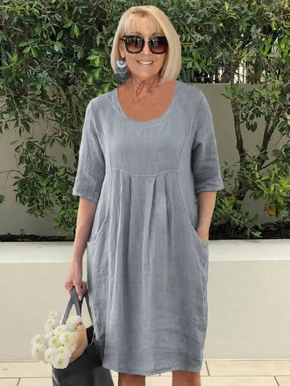Effortless Mini Dress for Women with Pockets