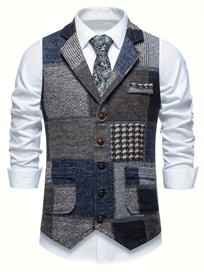 Classic Patchwork Vest for Men