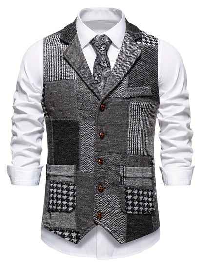 Classic Patchwork Vest for Men