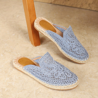 Comfortable Mules for Women with Slip On Woven Cushioned Style