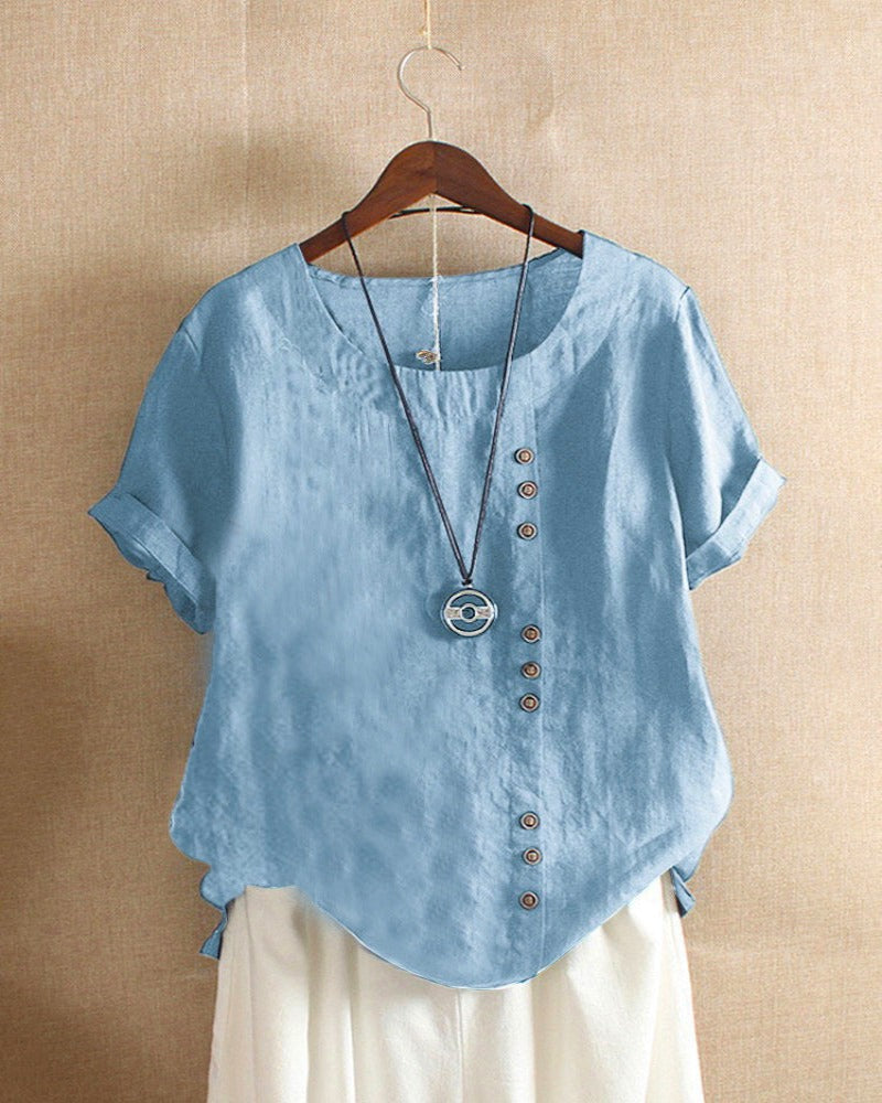 Effortless Blouse for Women with Asymmetrical