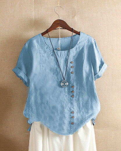Effortless Blouse for Women with Asymmetrical