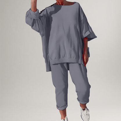 Comfortable Two Piece Set for Women with Oversized Casual Style