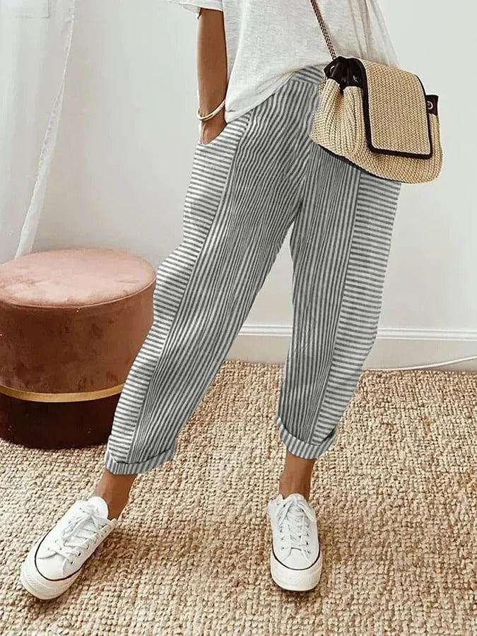 Comfortable Striped Pants for Women