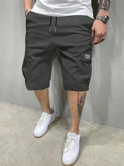 Classic Cargo Shorts for Men with Drawstring Pockets