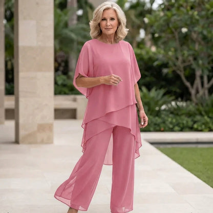 Stylish Two Piece Set for Women with Draped Casual Style