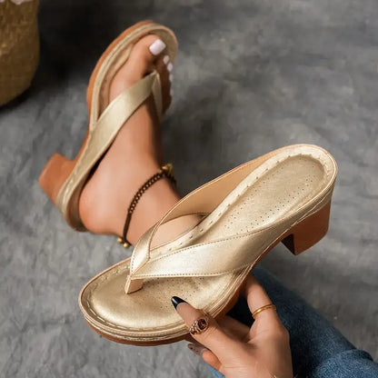 Comfortable Heeled Sandals for Women with Cushioned Style