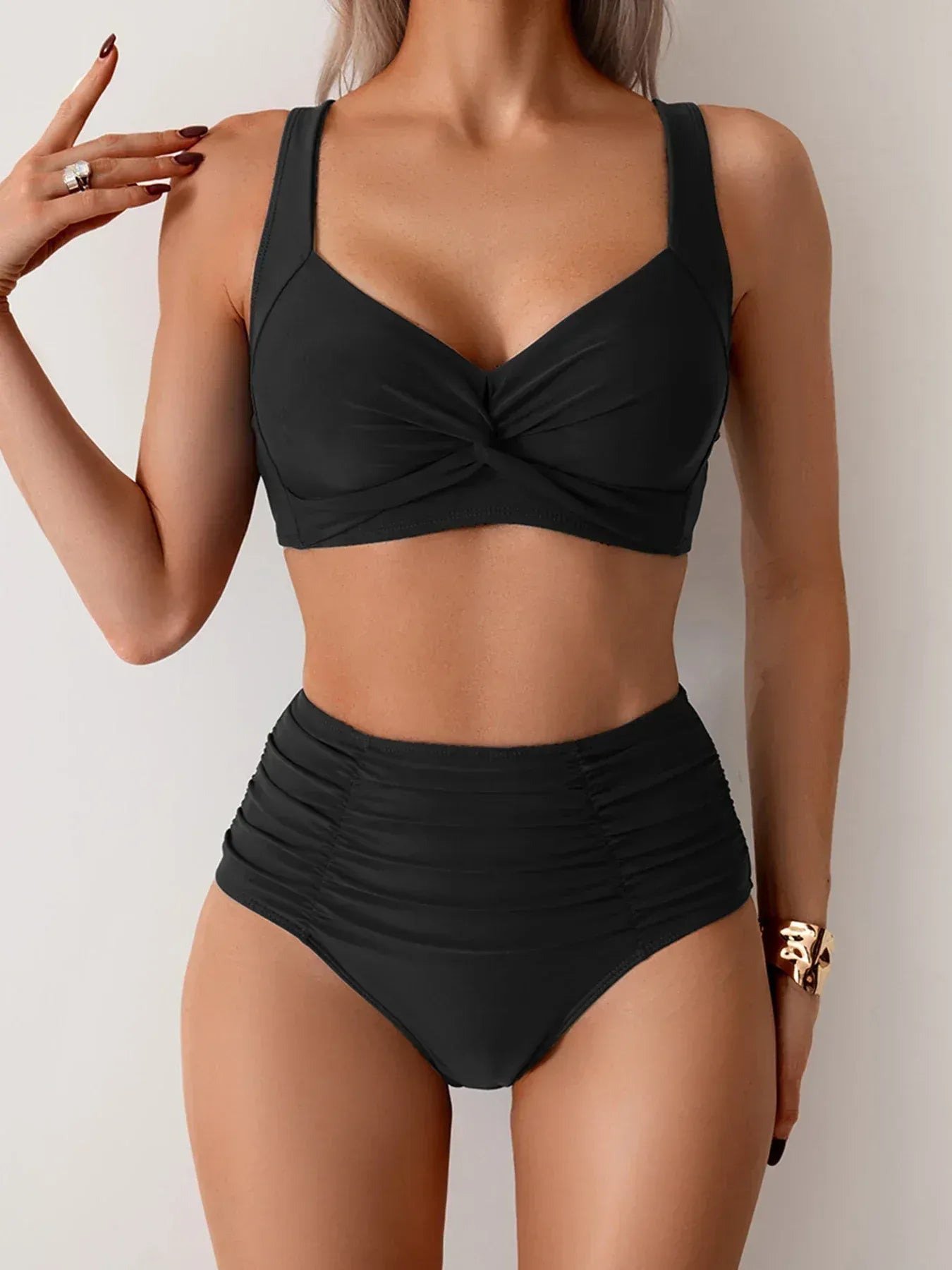 Effortless Bikini Set for Women with High Waist