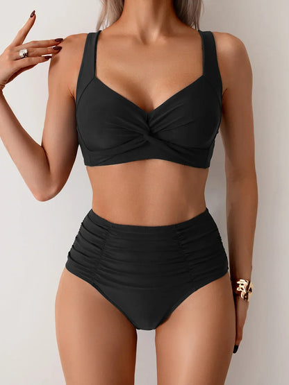 Effortless Bikini Set for Women with High Waist