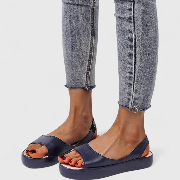 Comfortable Orthopedic Sandals for Women with Platform Wedge Open Toe Slingback Cushioned Casual Style