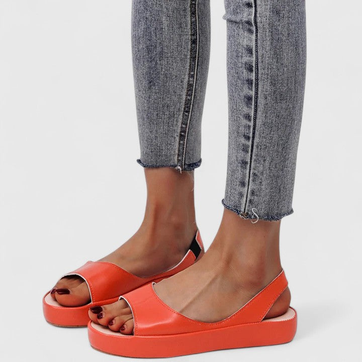 Comfortable Orthopedic Sandals for Women with Platform Wedge Open Toe Slingback Cushioned Casual Style