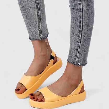 Comfortable Orthopedic Sandals for Women with Platform Wedge Open Toe Slingback Cushioned Casual Style