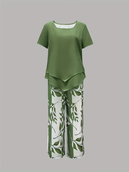 Comfortable Two Piece Set for Women with Layered