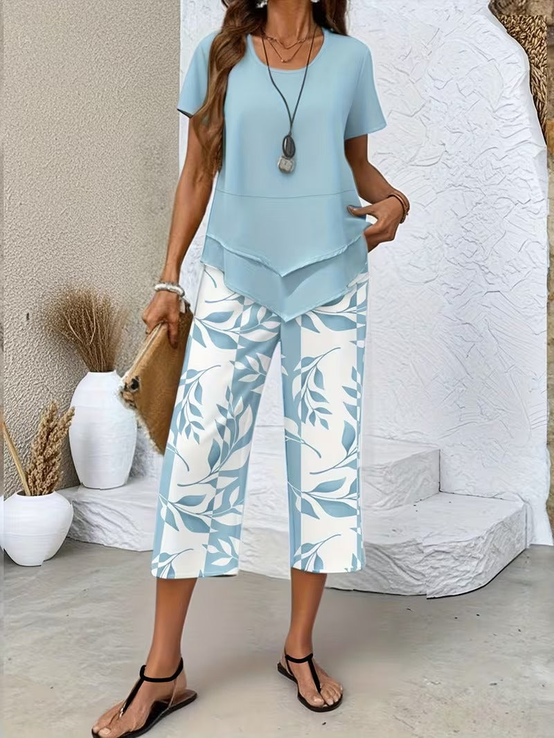 Comfortable Two Piece Set for Women with Layered
